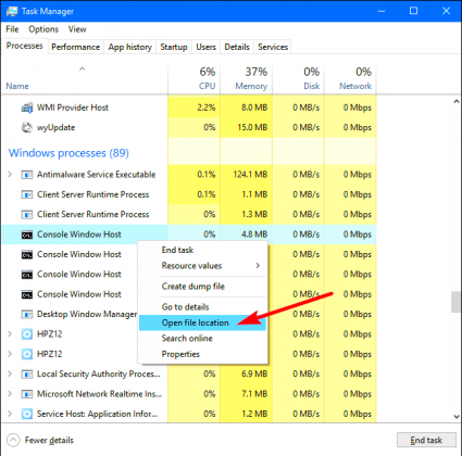 conhost.exe console window host